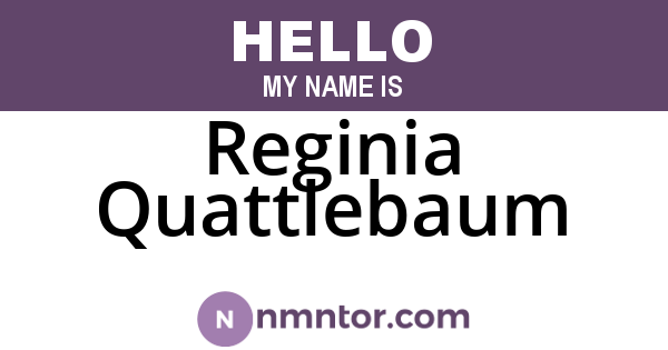 Reginia Quattlebaum
