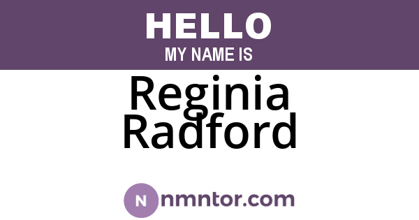 Reginia Radford