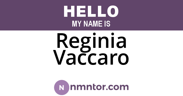 Reginia Vaccaro