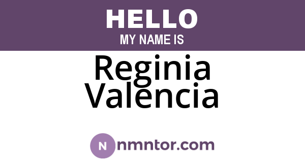 Reginia Valencia