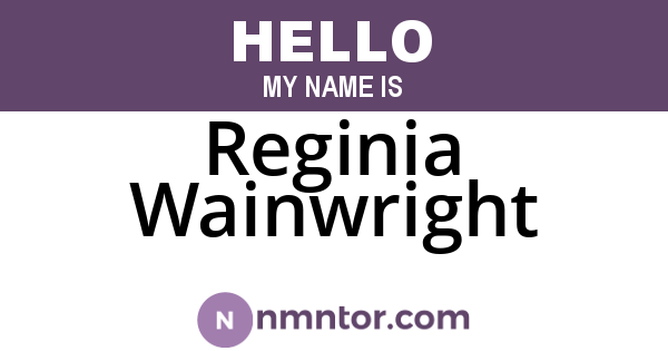 Reginia Wainwright