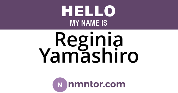 Reginia Yamashiro