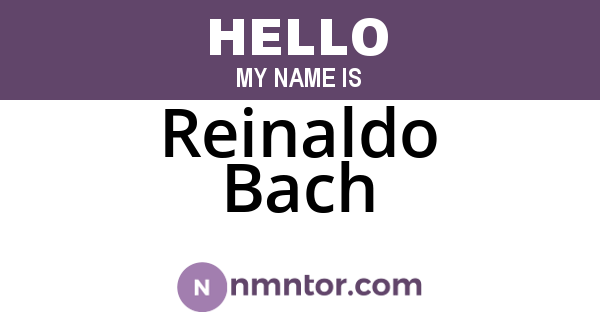Reinaldo Bach