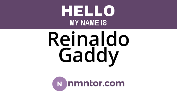 Reinaldo Gaddy