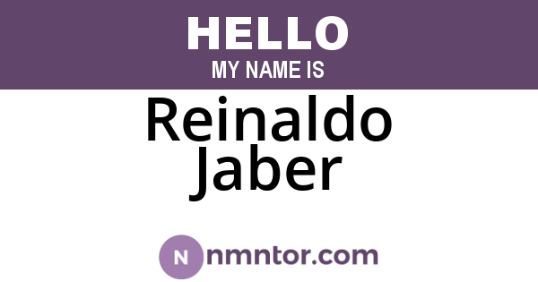 Reinaldo Jaber