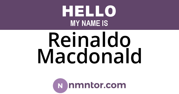 Reinaldo Macdonald