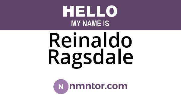 Reinaldo Ragsdale