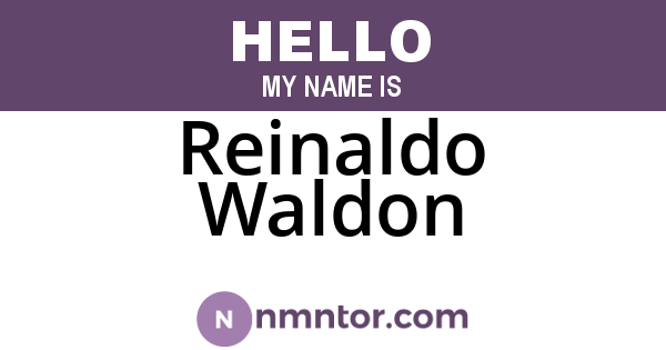 Reinaldo Waldon