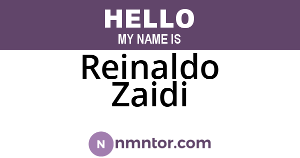 Reinaldo Zaidi