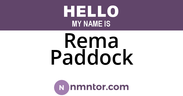 Rema Paddock