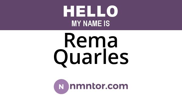 Rema Quarles