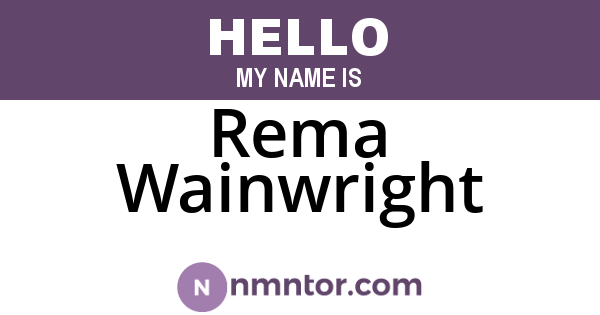 Rema Wainwright