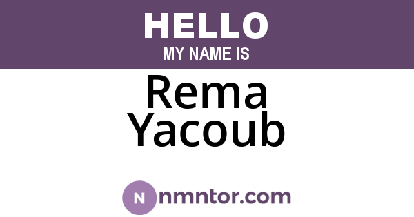 Rema Yacoub