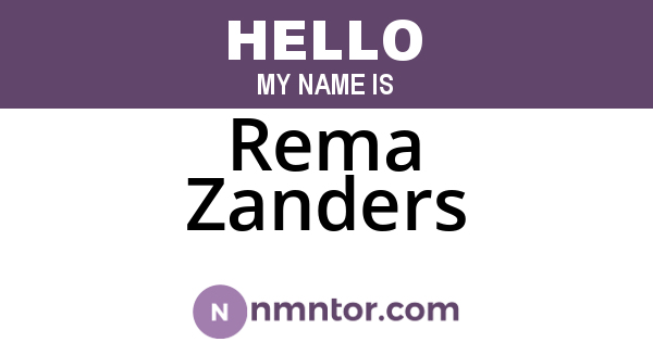 Rema Zanders