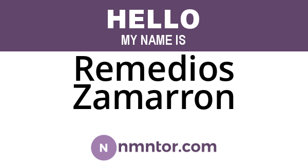 Remedios Zamarron