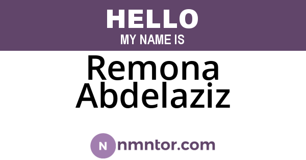 Remona Abdelaziz