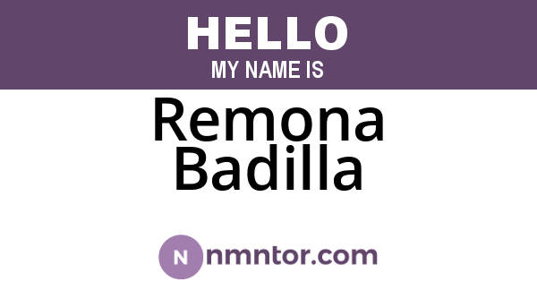 Remona Badilla