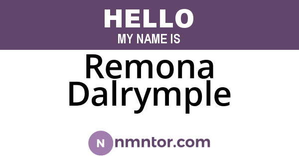 Remona Dalrymple