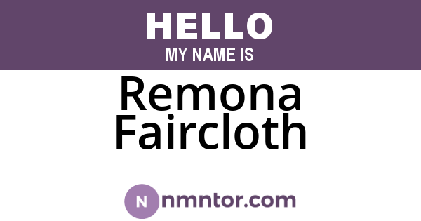 Remona Faircloth