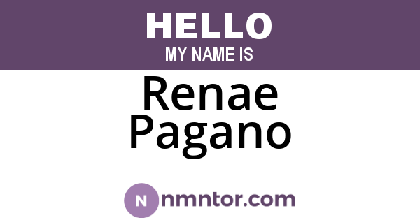 Renae Pagano