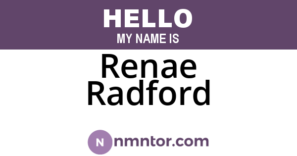 Renae Radford