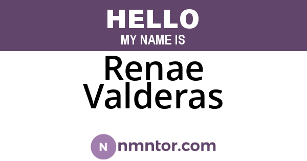 Renae Valderas