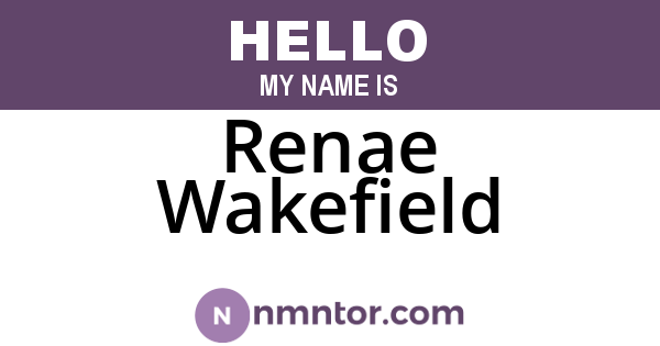 Renae Wakefield