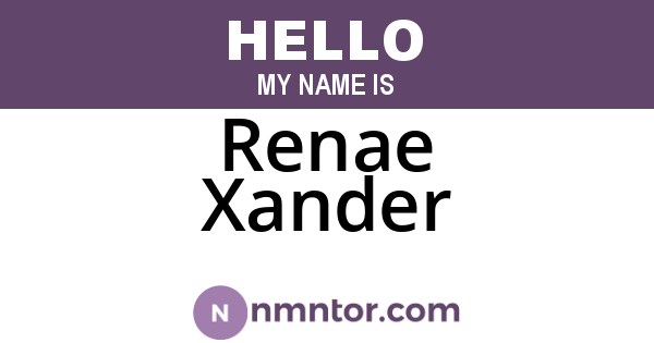 Renae Xander