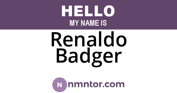 Renaldo Badger