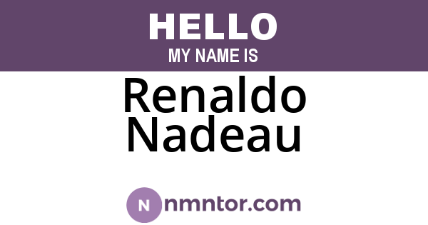 Renaldo Nadeau