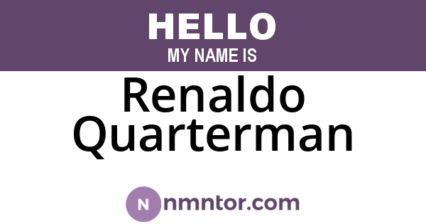 Renaldo Quarterman