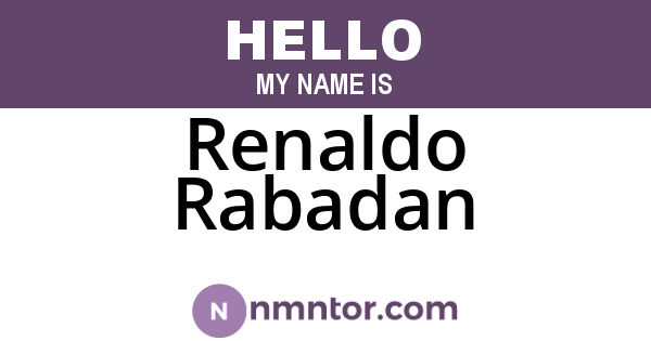 Renaldo Rabadan