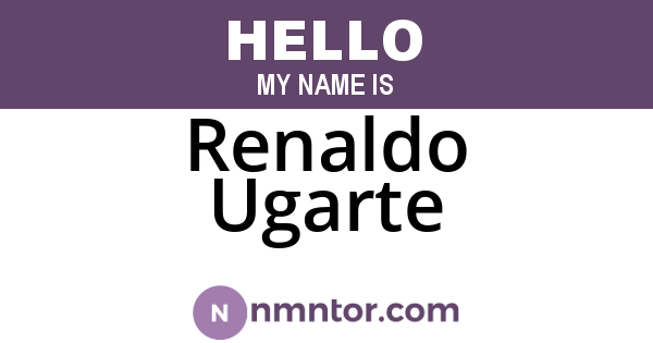 Renaldo Ugarte