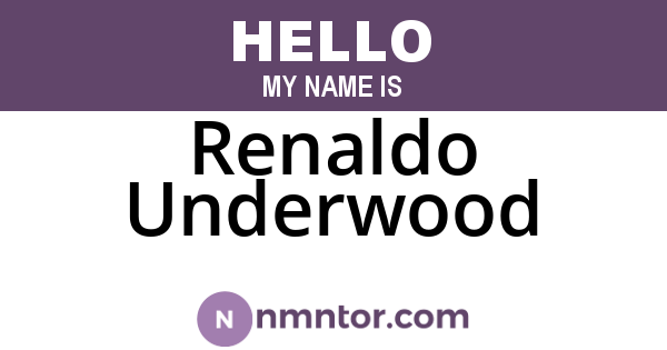 Renaldo Underwood