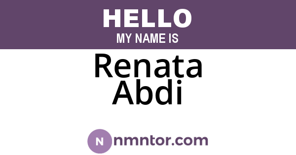 Renata Abdi