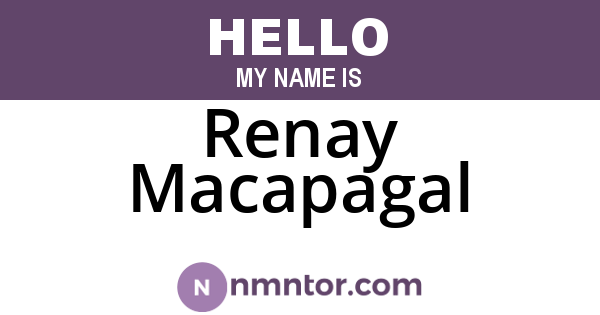 Renay Macapagal