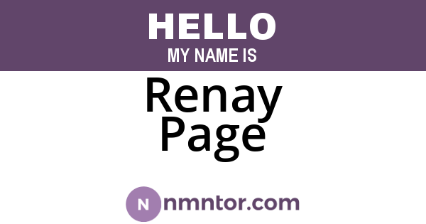 Renay Page