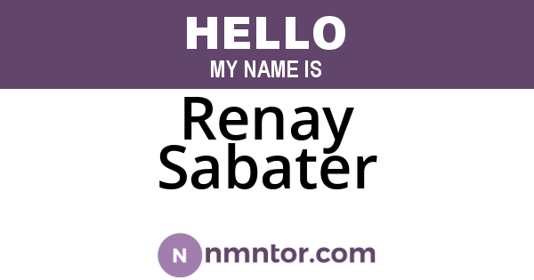 Renay Sabater