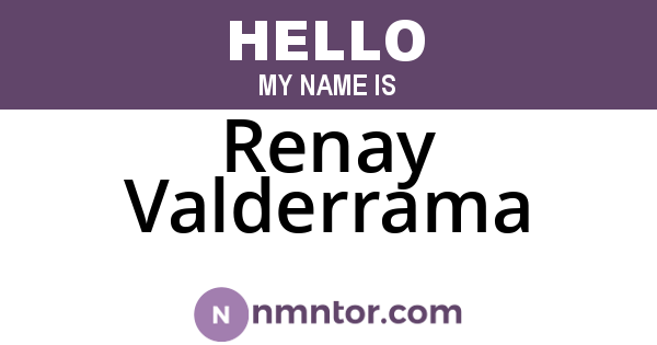 Renay Valderrama