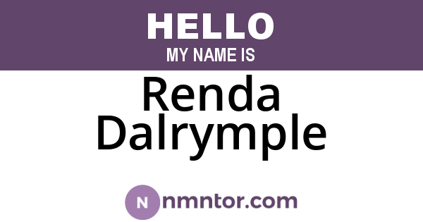 Renda Dalrymple