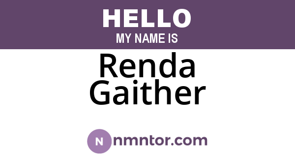 Renda Gaither