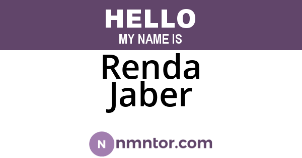 Renda Jaber