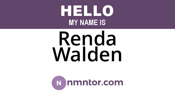 Renda Walden