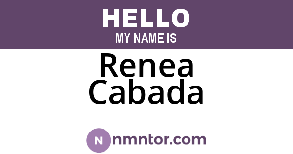 Renea Cabada