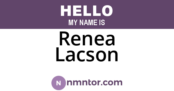 Renea Lacson