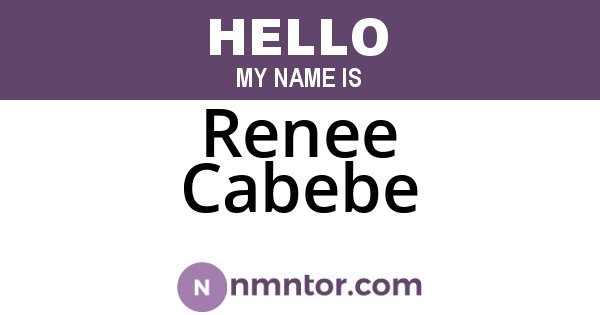 Renee Cabebe
