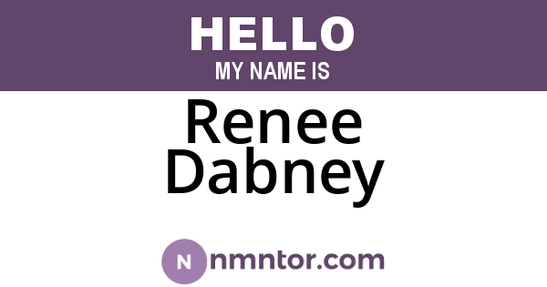 Renee Dabney