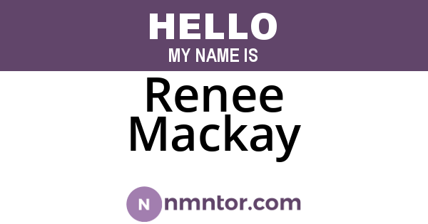 Renee Mackay