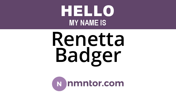 Renetta Badger