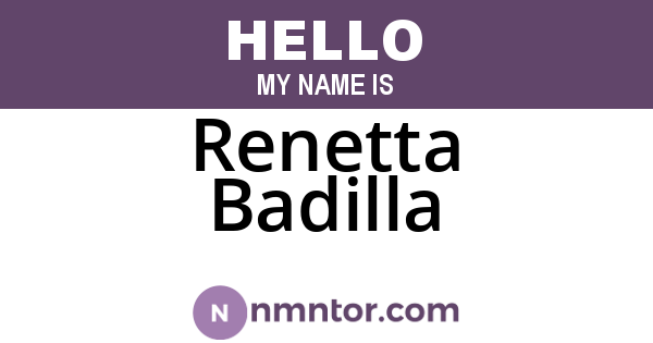 Renetta Badilla